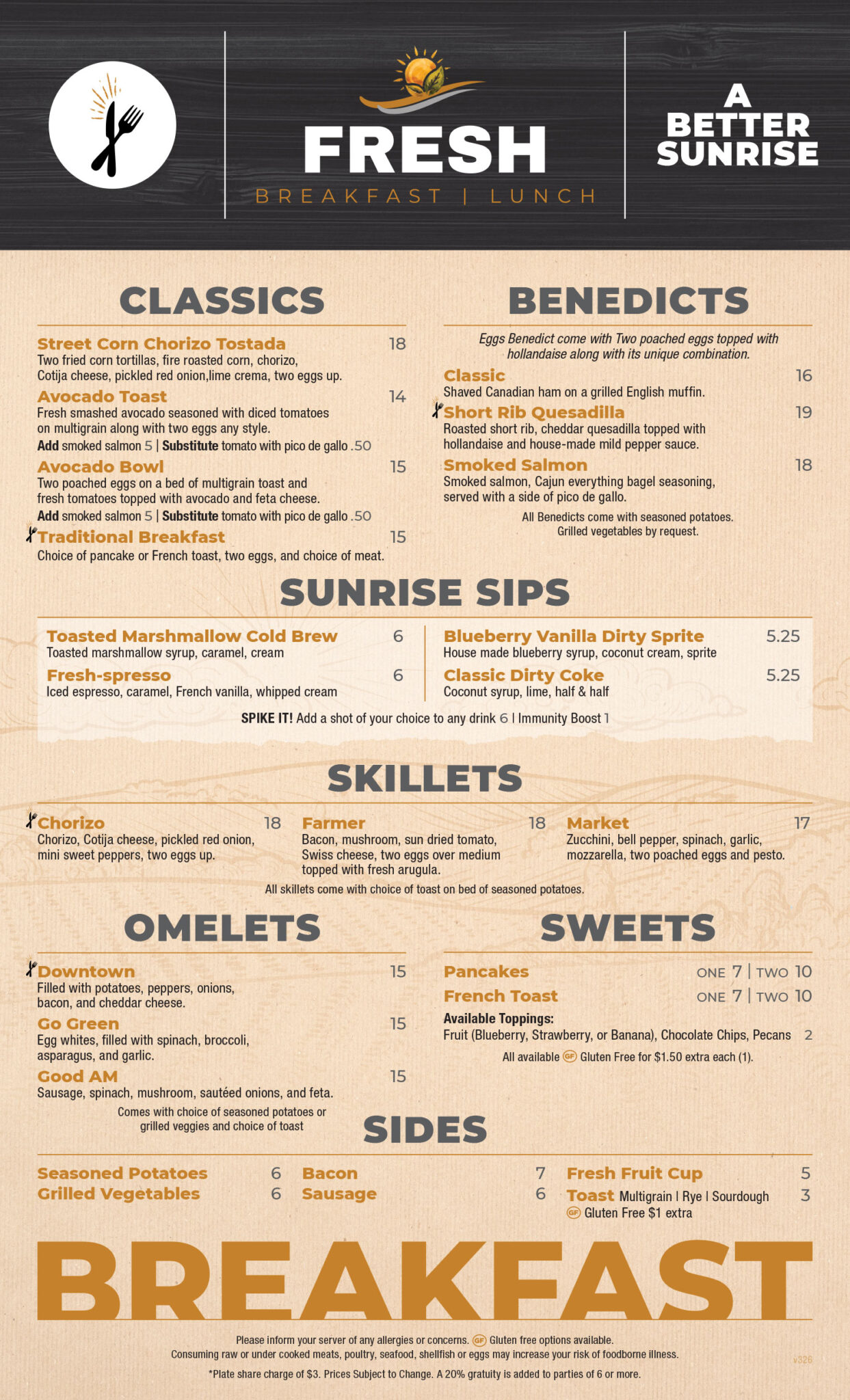 MENU – FRESH Breakfast | Lunch